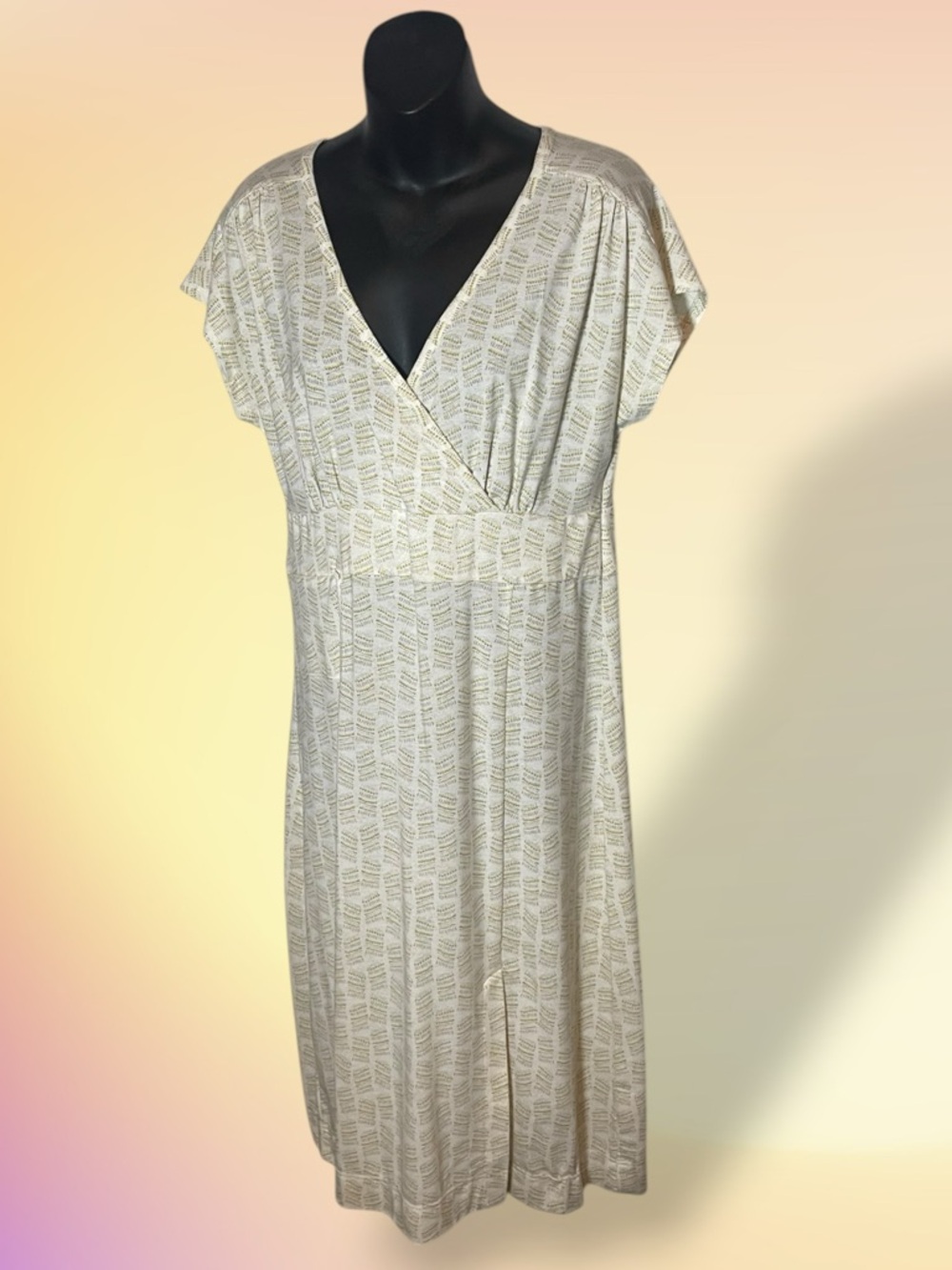 Royal Robbins Essential Tencel Dash Dress Cream Tan Yellow Size Medium - Picture 3 of 15